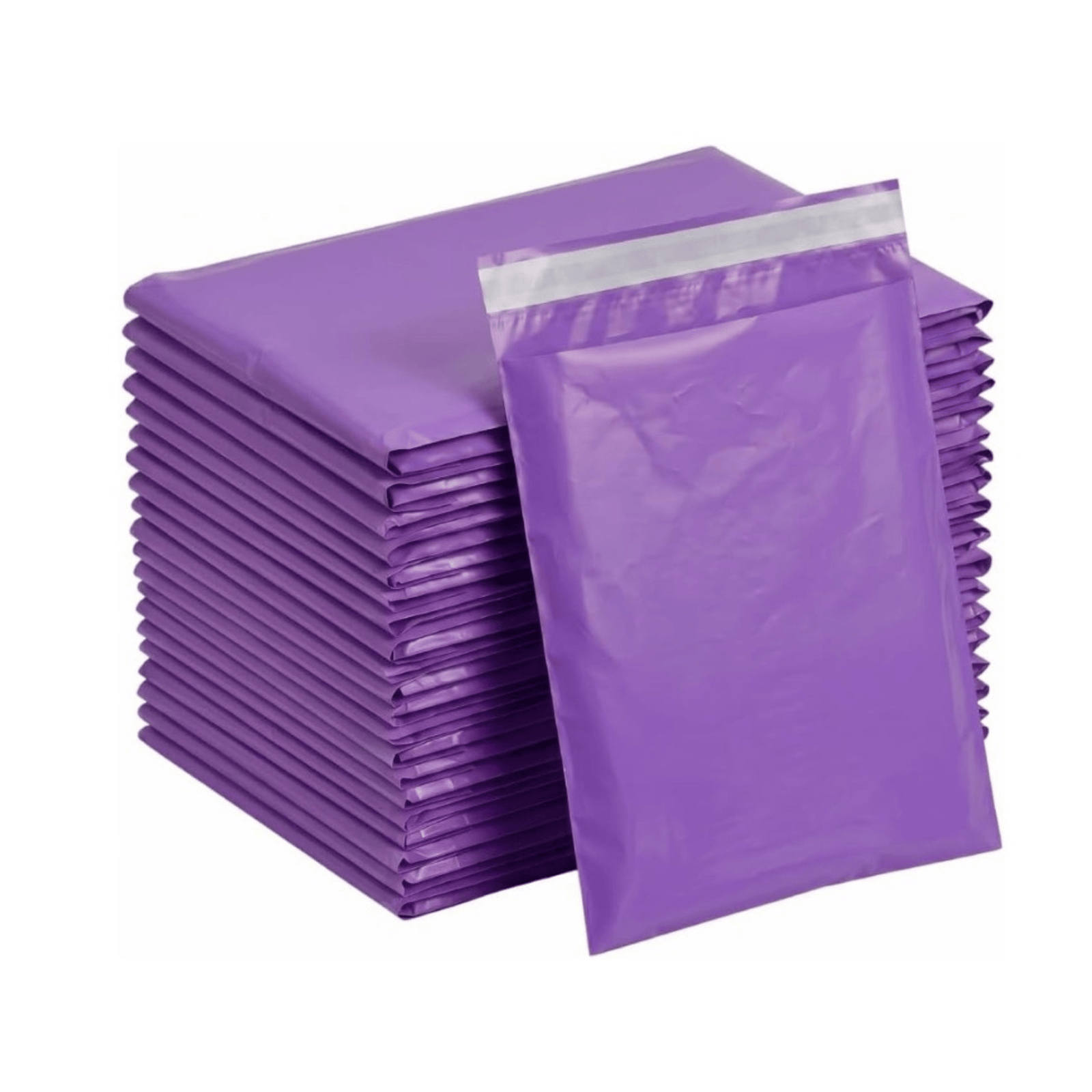 Self-Seal Polyethylene Mailing Bags (12 x 16 Inch, Purple, 25-Pack)