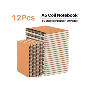 A5 Wirebound Spiral Coil Notebooks Emed Group (6-Pack)