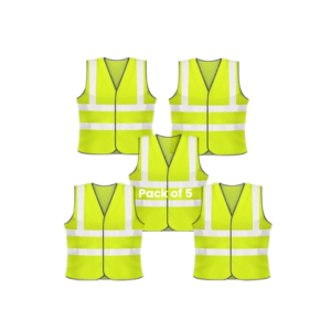High-Visibility Reflective Safety Vests for Men & Women Personlised (5-Pack, Fluorescent Yellow)