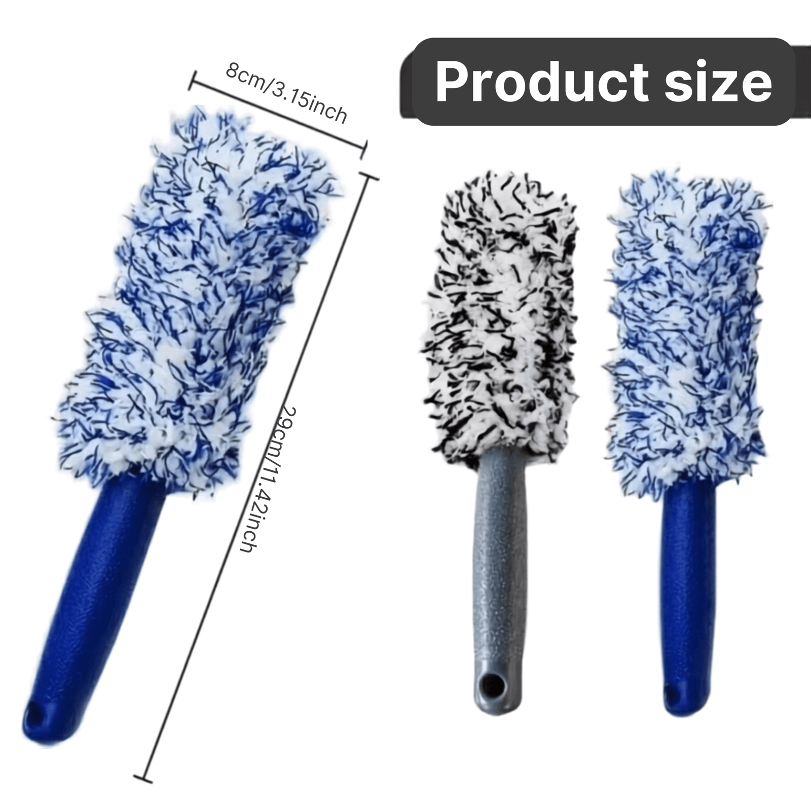 Professional Microfiber Car Wheel Cleaning Brushes (2-Pack)