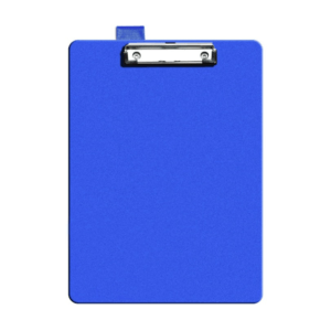A4 Heavy-Duty PVC Clipboard with Metal Clip (Blue) pack of 3