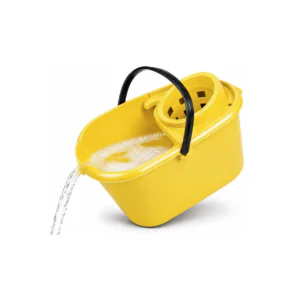 Heavy-Duty Plastic Mop Bucket with Wringer (12 Litre, Yellow)