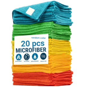 Premium Microfiber Cleaning Cloths (Multi-Color, 20-Pack)