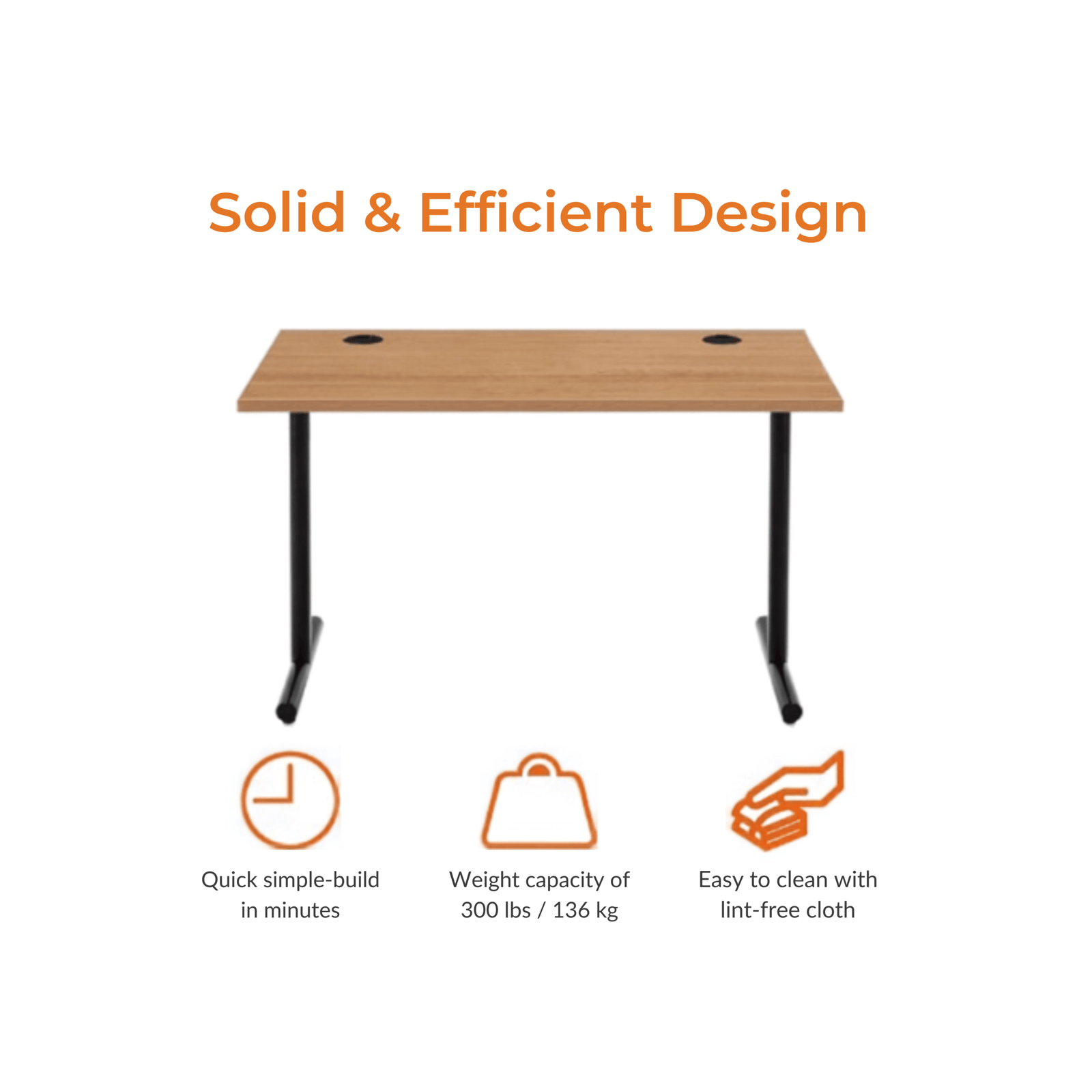 Ergonomic Wooden Desktop Top for Standing Desks (Natural Wood)