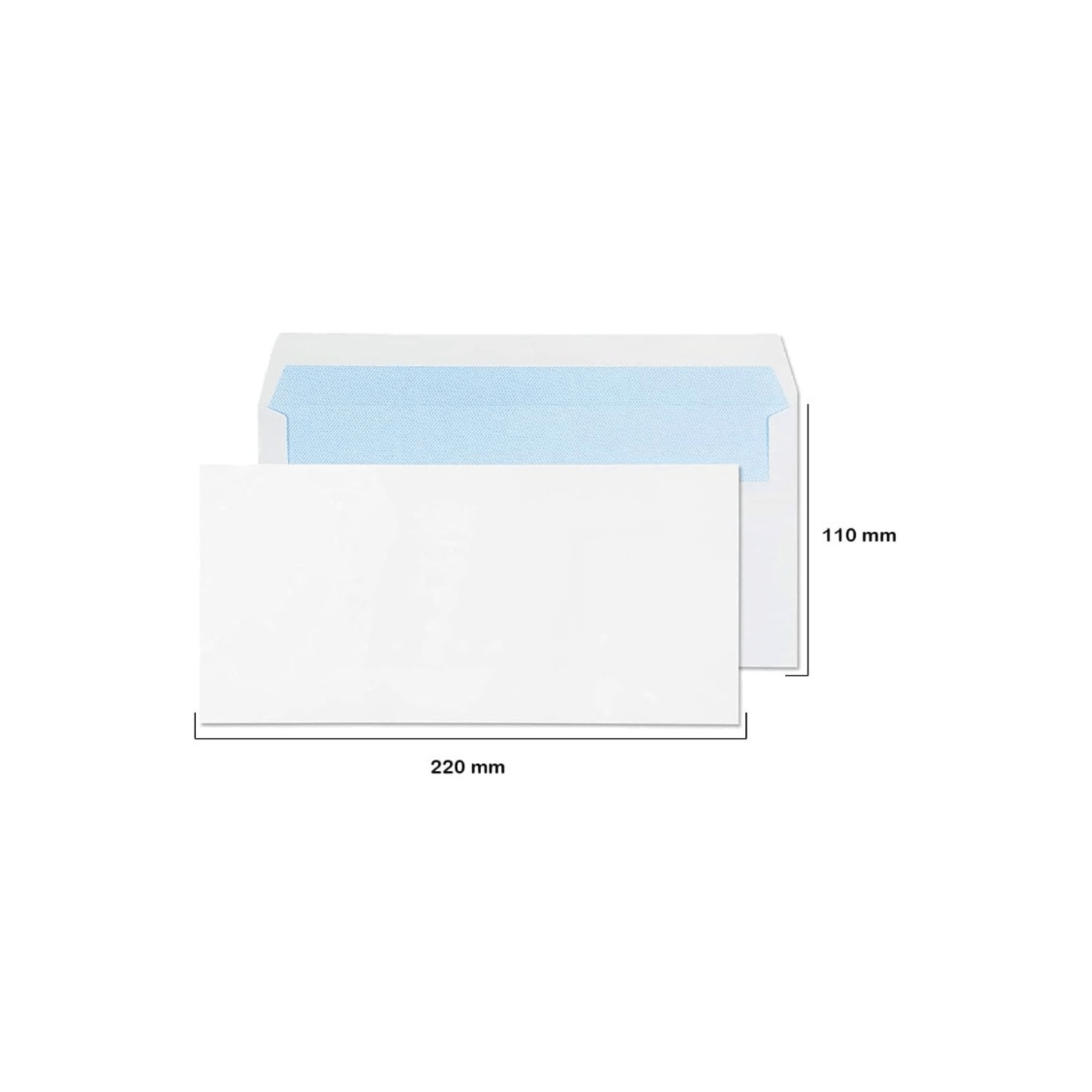 White DL Self-Seal Business Envelopes (Pack of 50)