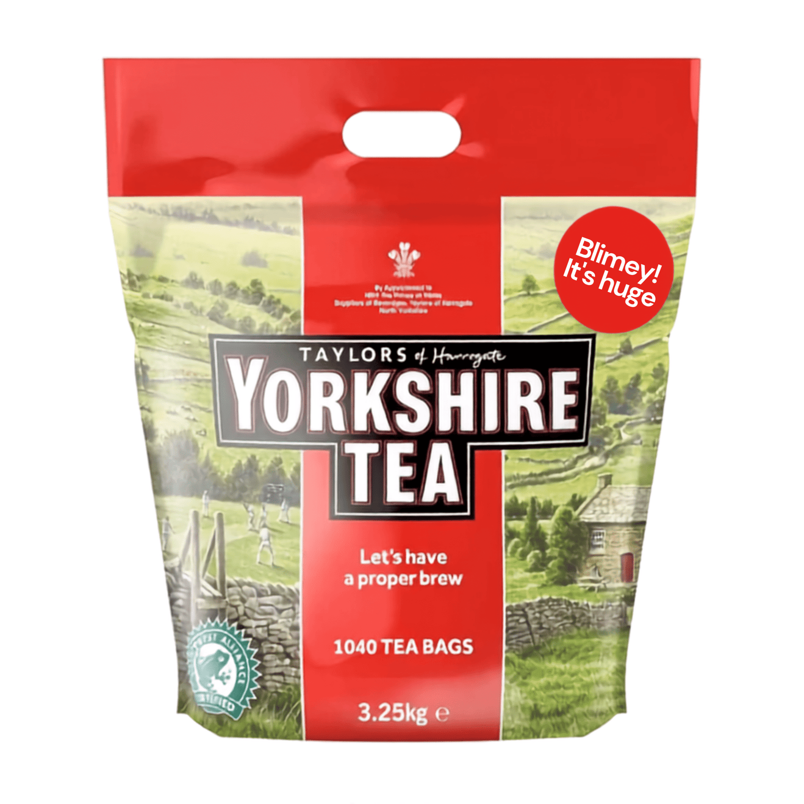 Taylors of Harrogate Yorkshire Tea, Bulk Catering Pack, 1040 Tea Bags, 3.25kg Extra Large Bag