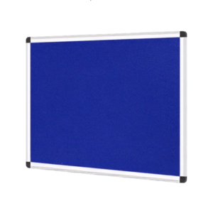 Royal Blue Felt Notice Board with Aluminum Frame and Rounded Corner Protectors – Wall-Mounted Bulletin Board for Office, Classroom, and Home