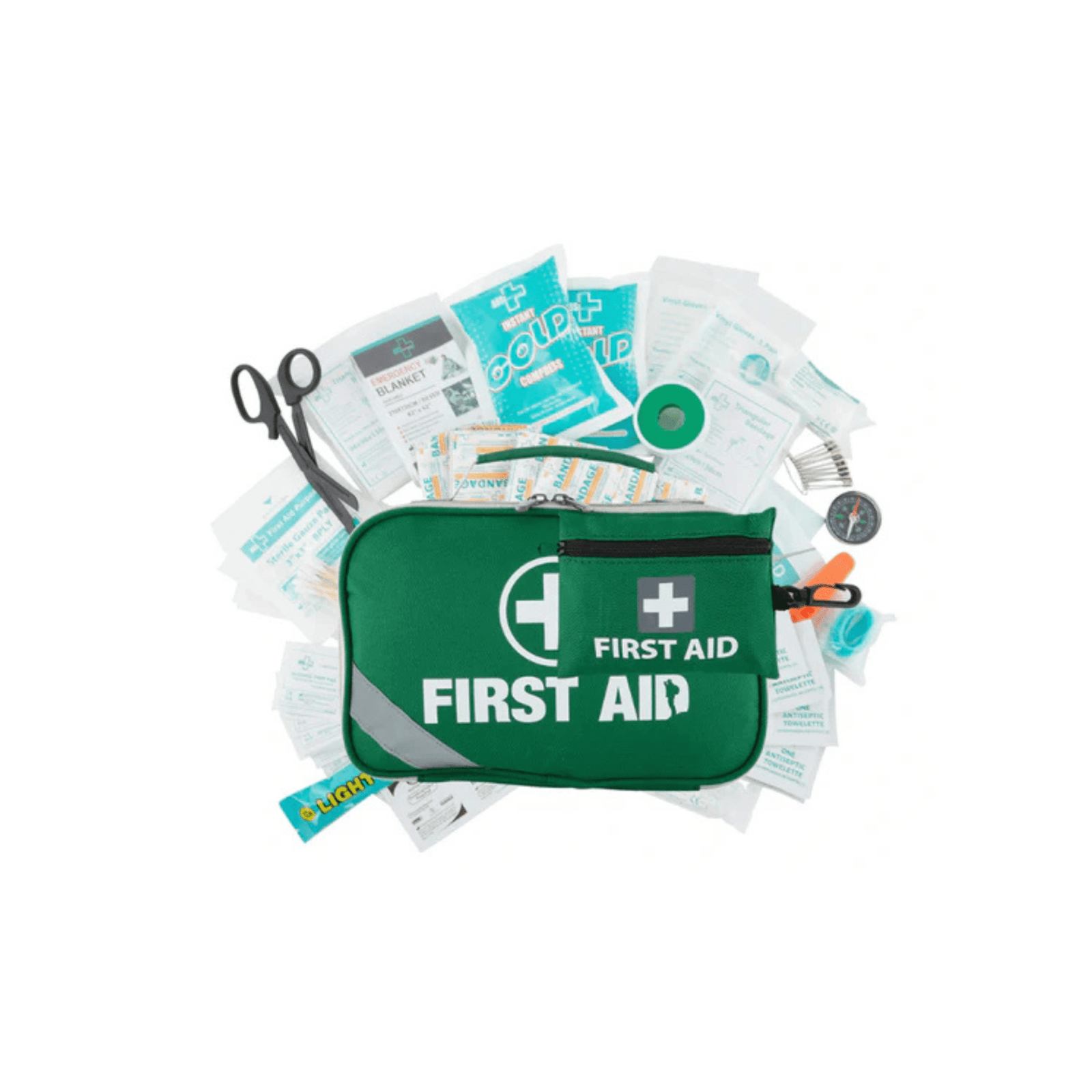 First Aid Kit 90 Piece Home Office Emergency Kit with Eyewash Ice Packs and Emergency Blanket