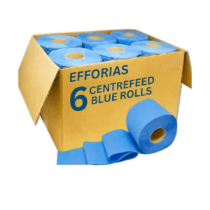 Efforias Centrefeed Blue Paper Towel Rolls (6-Pack)