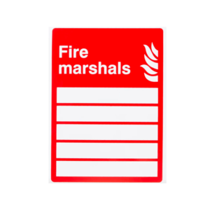 "Fire Marshals" Red Emergency Safety Registry Board Sign
